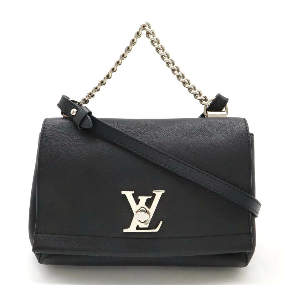 LOUIS VUITTON Lockme II Chain Shoulder Bag Handbag Noir Black
